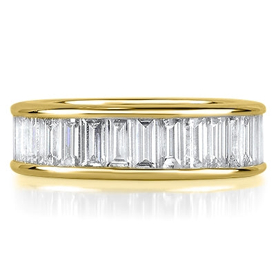 Vertical Baguette Cut Diamond Eternity Ring