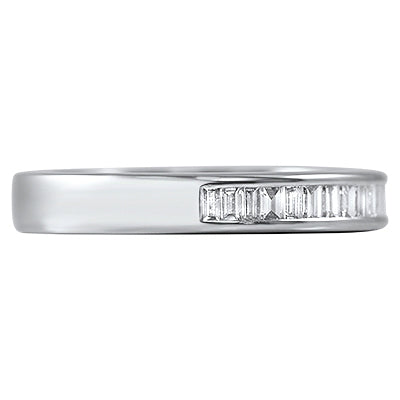 Vertical Baguette Cut Diamond Eternity Ring