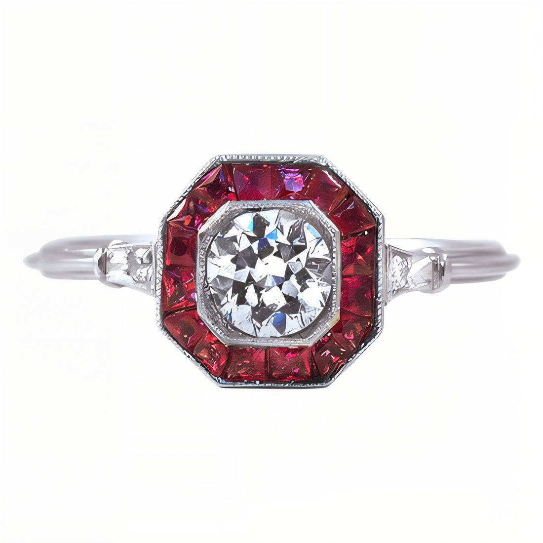 Vintage Diamond Target Ring