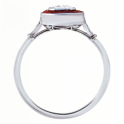 Vintage Diamond Target Ring