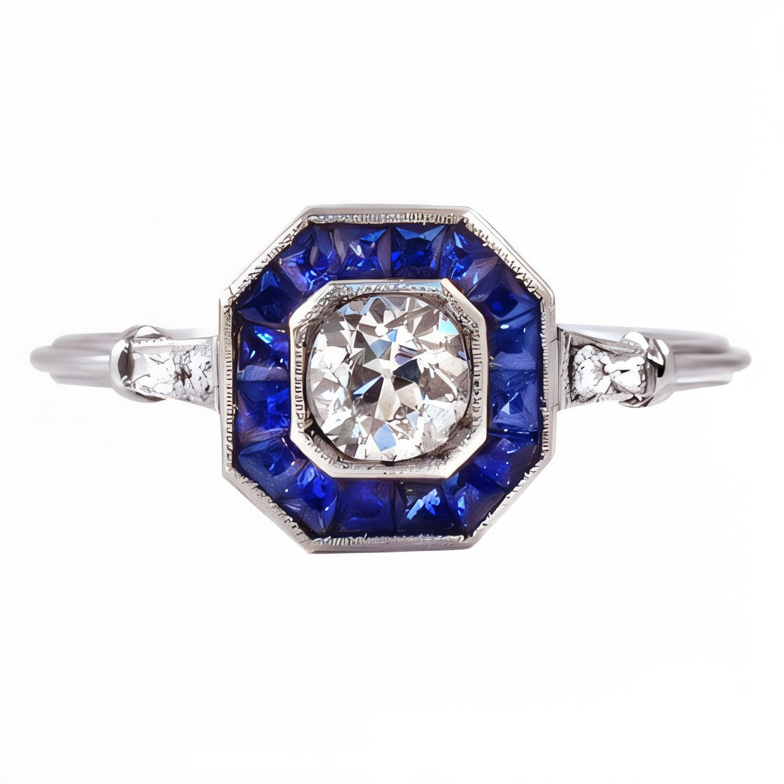 Vintage Diamond Target Ring