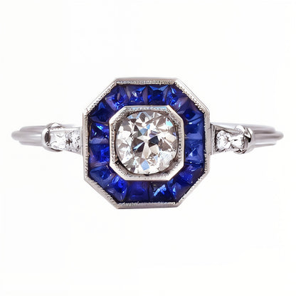 Vintage Diamond Target Ring