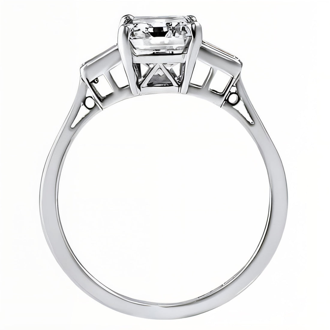 Vintage Emerald Cut Diamond Engagement Ring