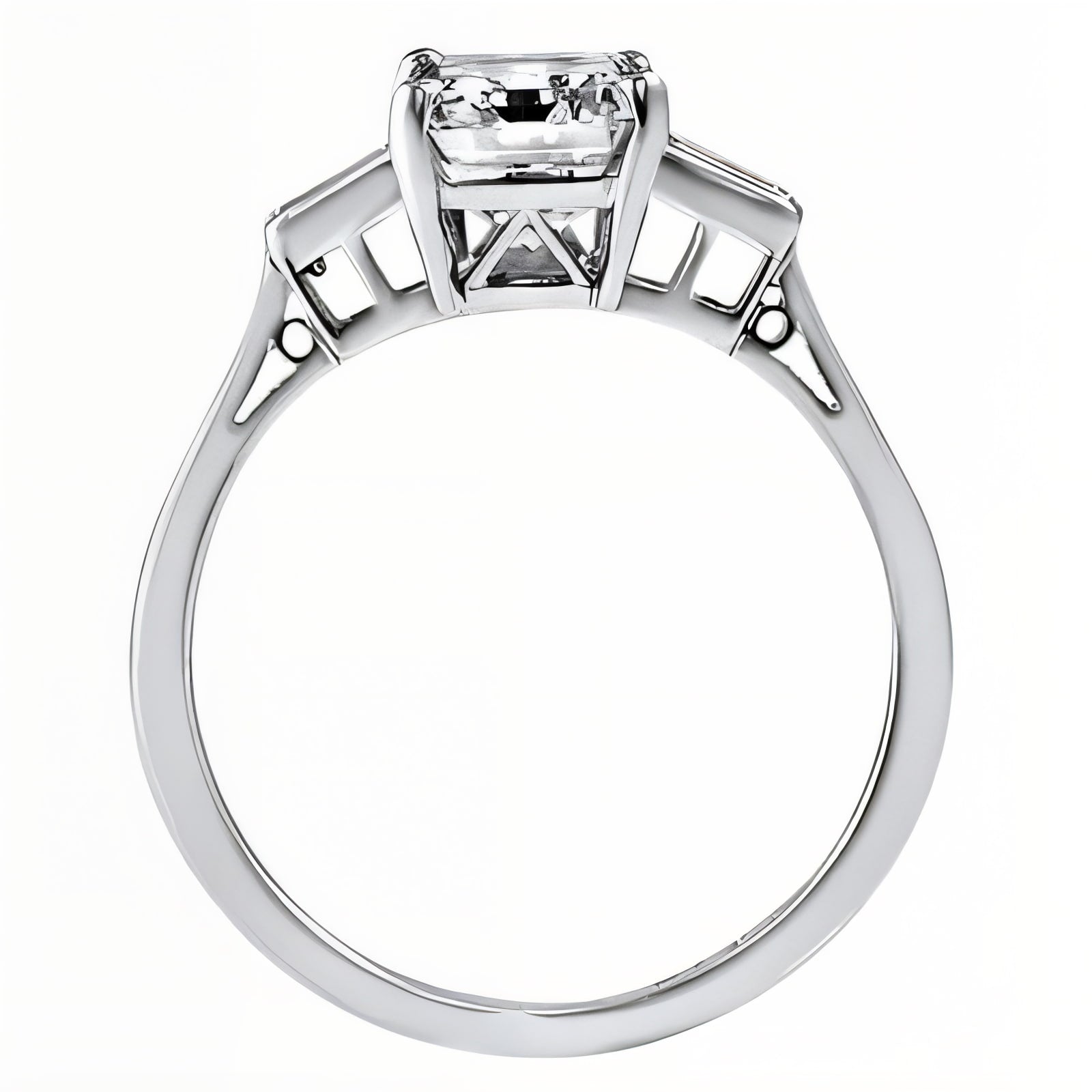 Vintage Emerald Cut Diamond Engagement Ring