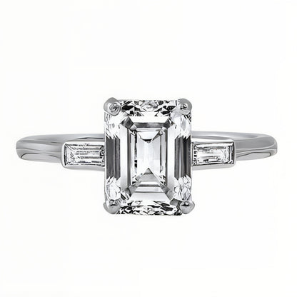 Vintage Emerald Cut Diamond Engagement Ring