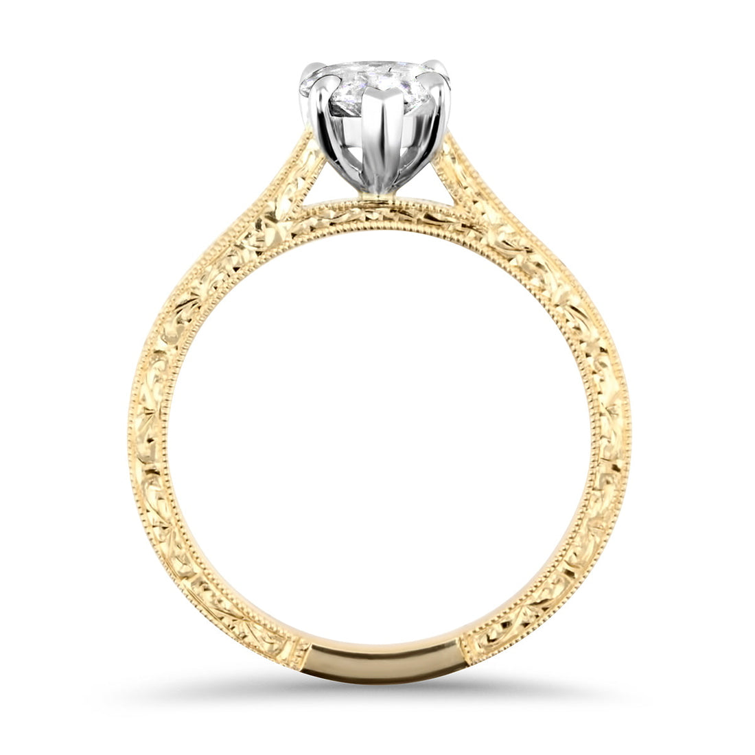 Vintage Pear Shape Diamond Engagement Ring