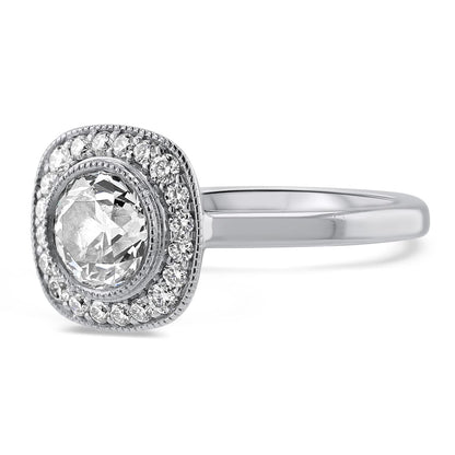 Vintage Diamond Cluster Engagement Ring