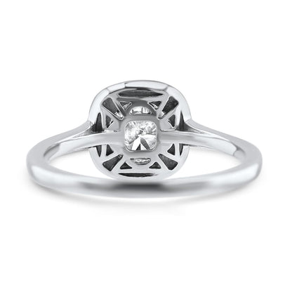 Vintage Diamond Cluster Engagement Ring