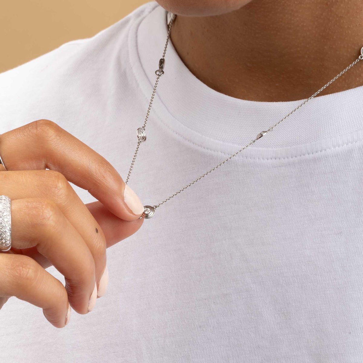 White Gold and Diamond Necklace