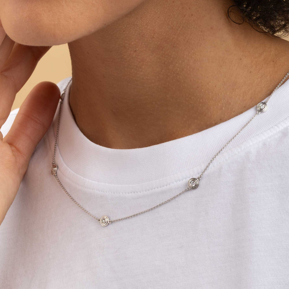 White Gold and Diamond Necklace