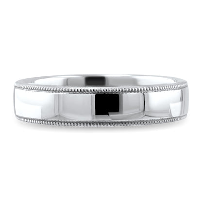 Beaded Edge Wedding Ring