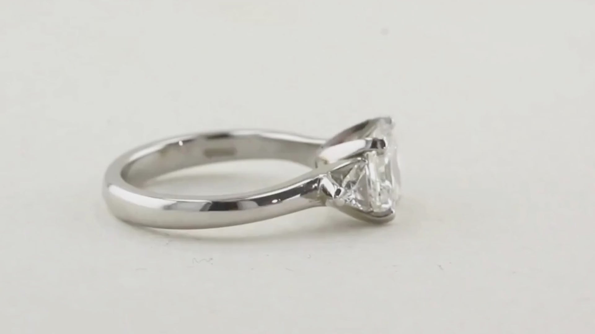 2.02ct Radiant Cut Diamond Three Stone Ring