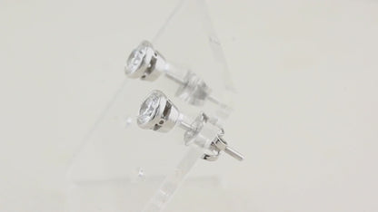1.00ct Diamond Rubover Stud Earrings