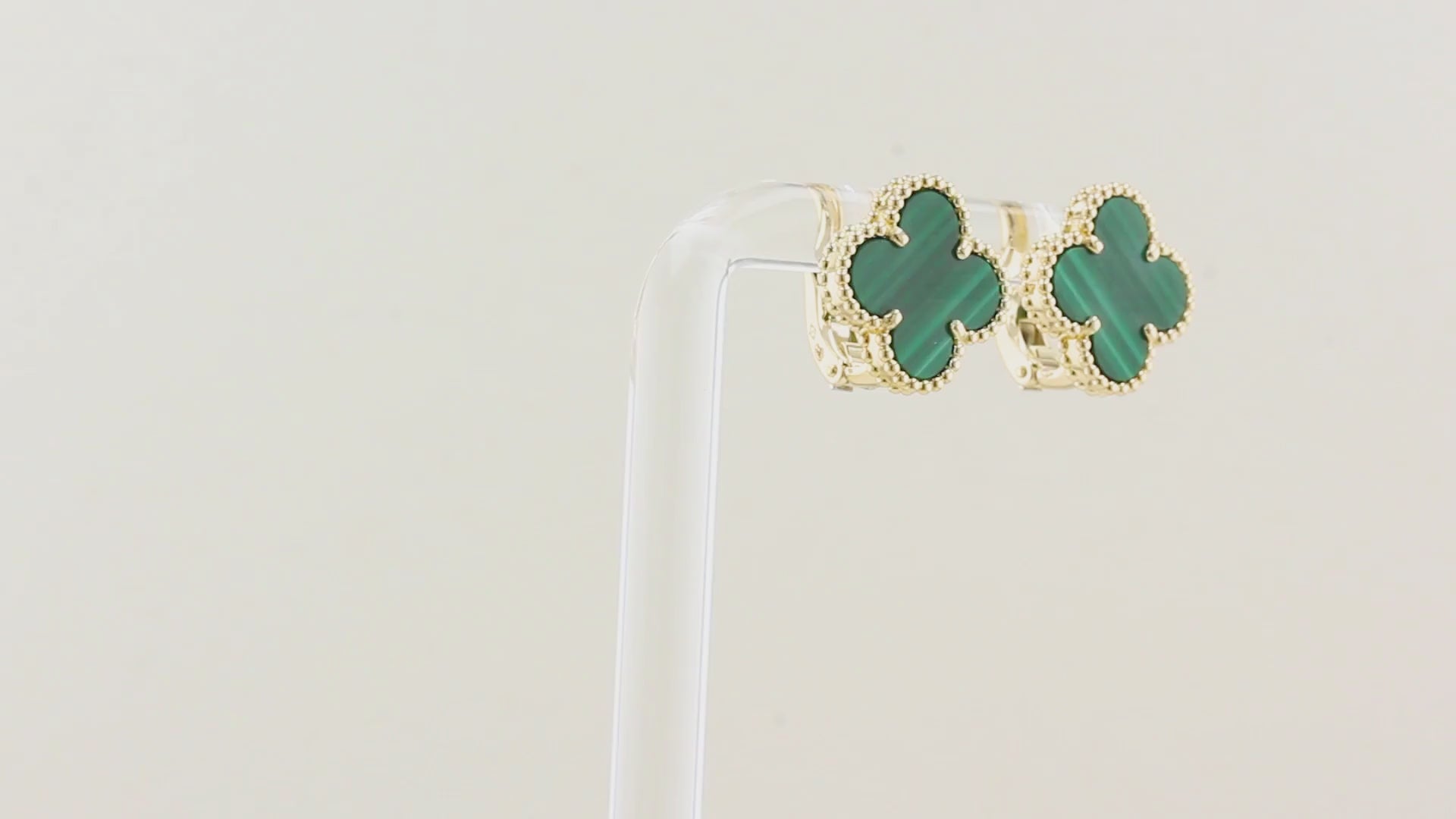 Van Cleef &amp; Arpels Malachite Alhambra Earrings