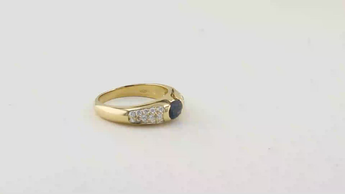 Bulgari Sapphire and Diamond Ring