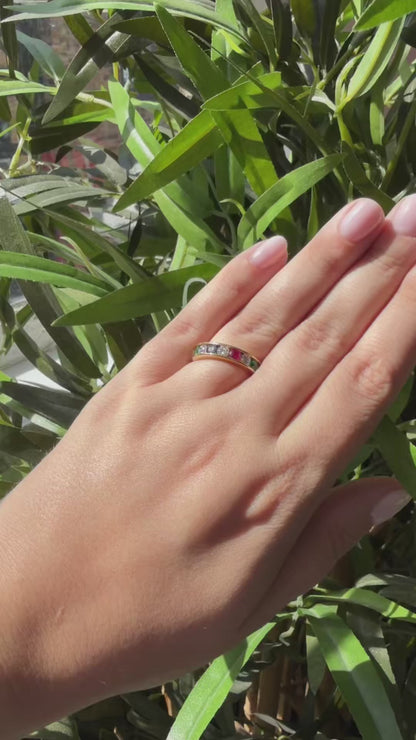 Multi-Gem Eternity Ring
