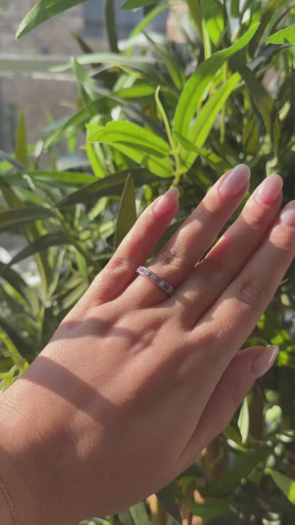 Pink Sapphire and Diamond Eternity Ring