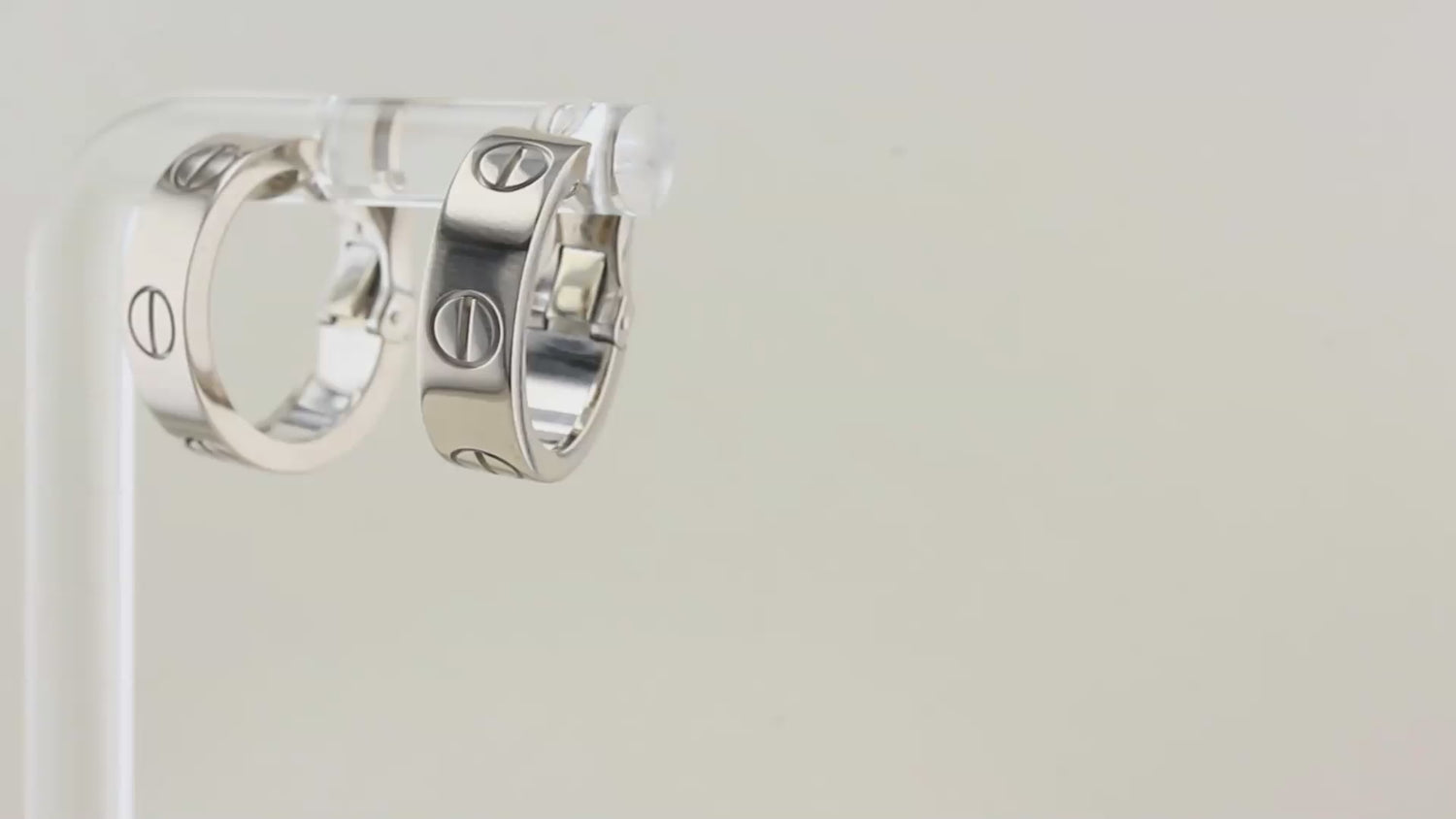 Cartier White Gold Love Hoop Earrings