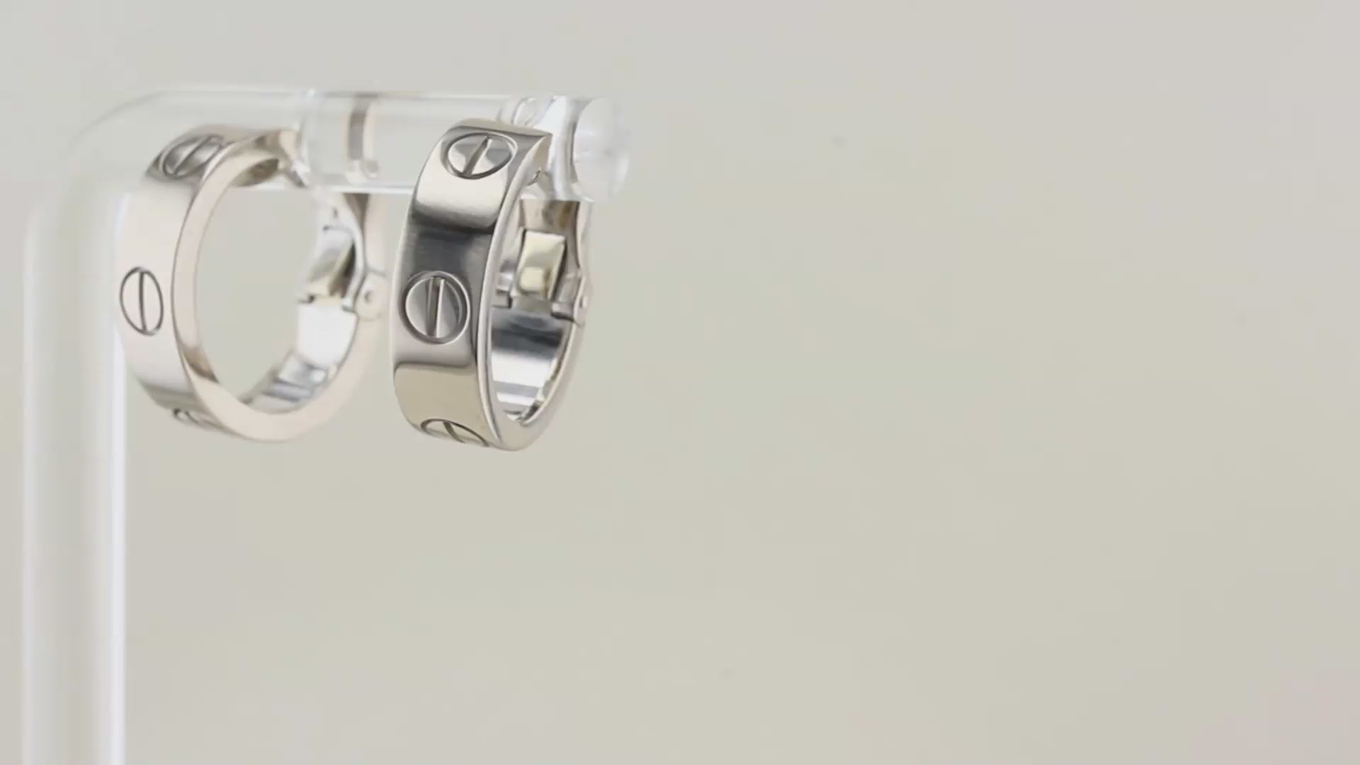 Cartier White Gold Love Hoop Earrings