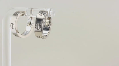 Cartier White Gold Love Hoop Earrings