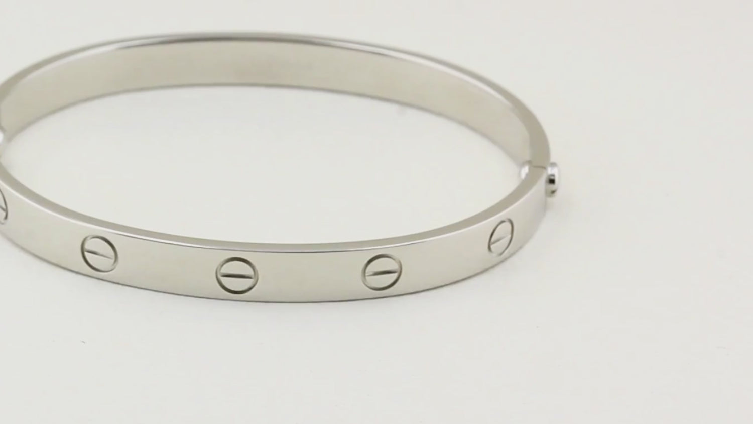Cartier Platinum Classic Love Bracelet - Size 18