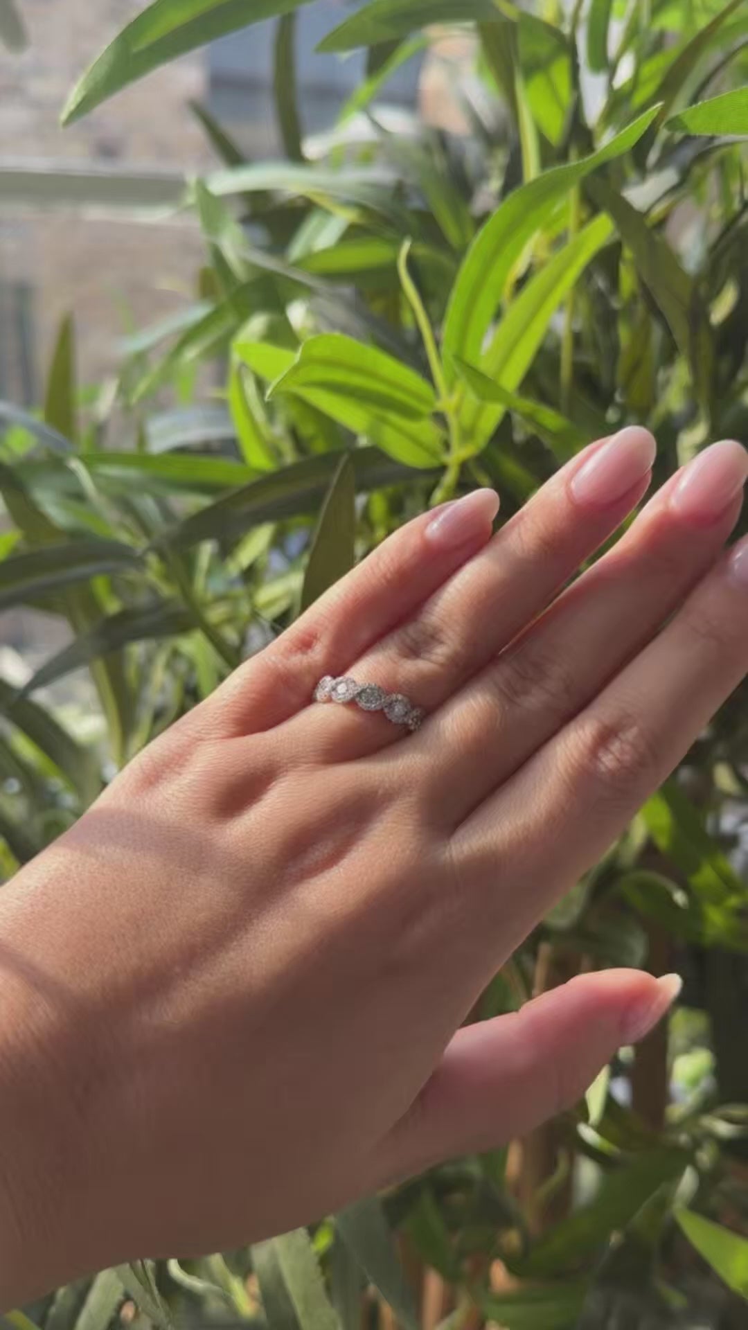 Brilliant Cut Diamond Twist Design Eternity Ring