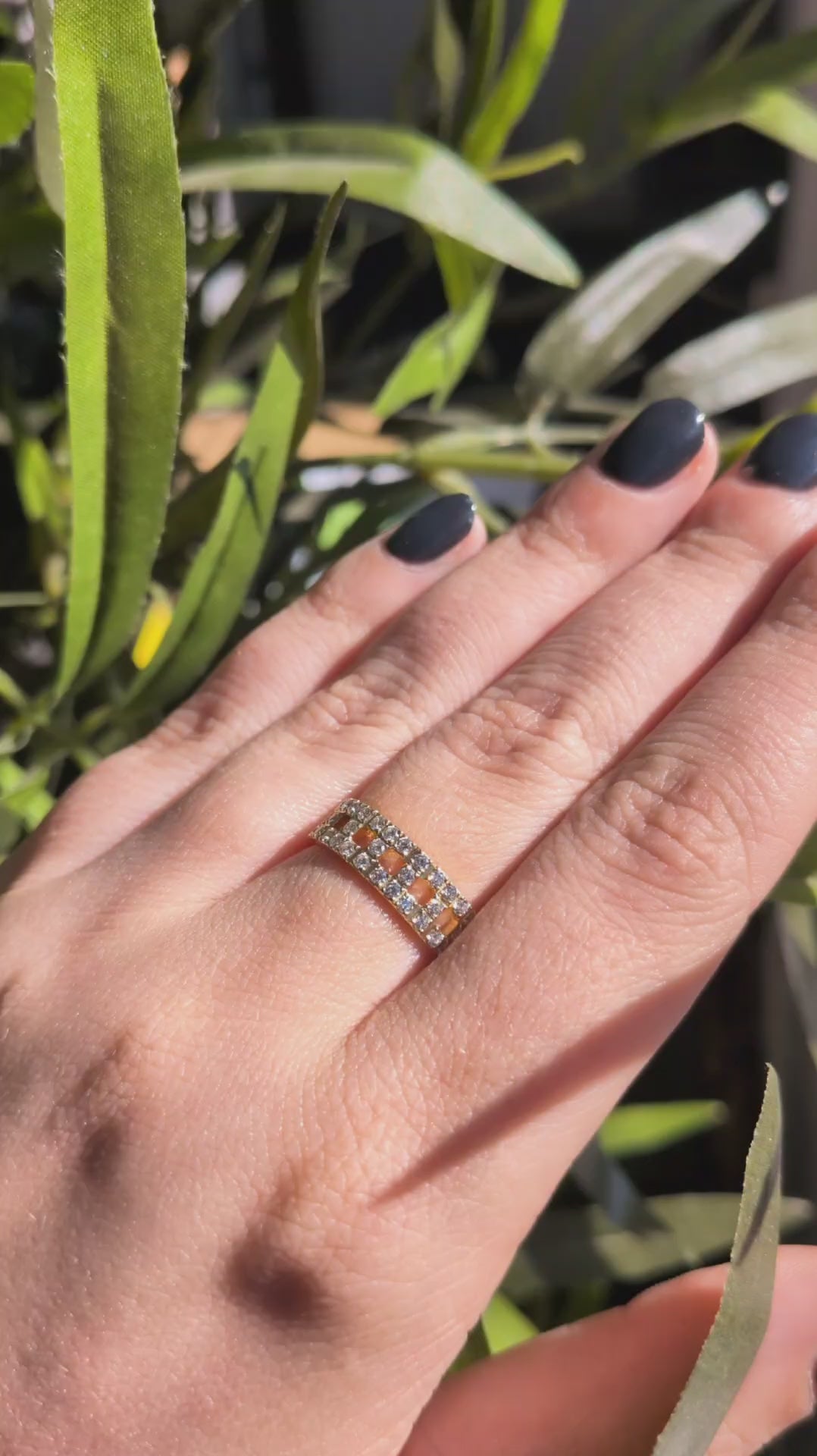 Tiffany &amp; Co. T True Wide Ring with Pave Diamonds