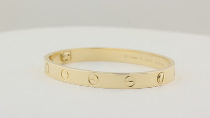 Cartier Classic Yellow Gold Love Bracelet - Size 16