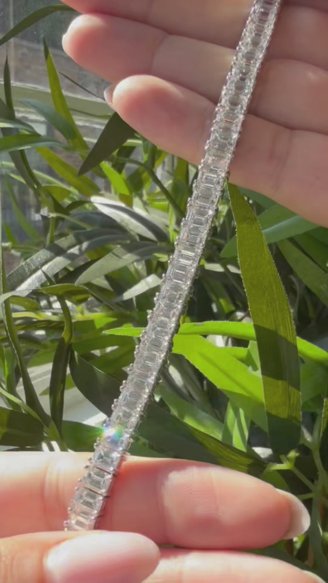 18.05ct Emerald Cut Diamond Tennis Bracelet
