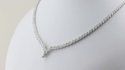 12.57ct Marquise Diamond Tennis Necklace