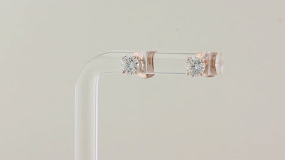 Rose Gold 0.50ct Diamond Stud Earrings