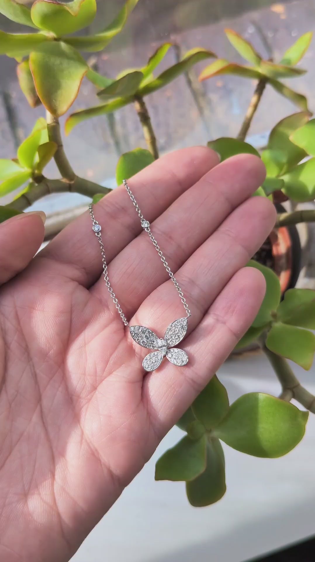 Diamond Butterfly Necklace