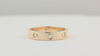 Cartier Rose Gold Diamond Love Ring