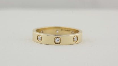 Cartier Yellow Gold Diamond Love Ring