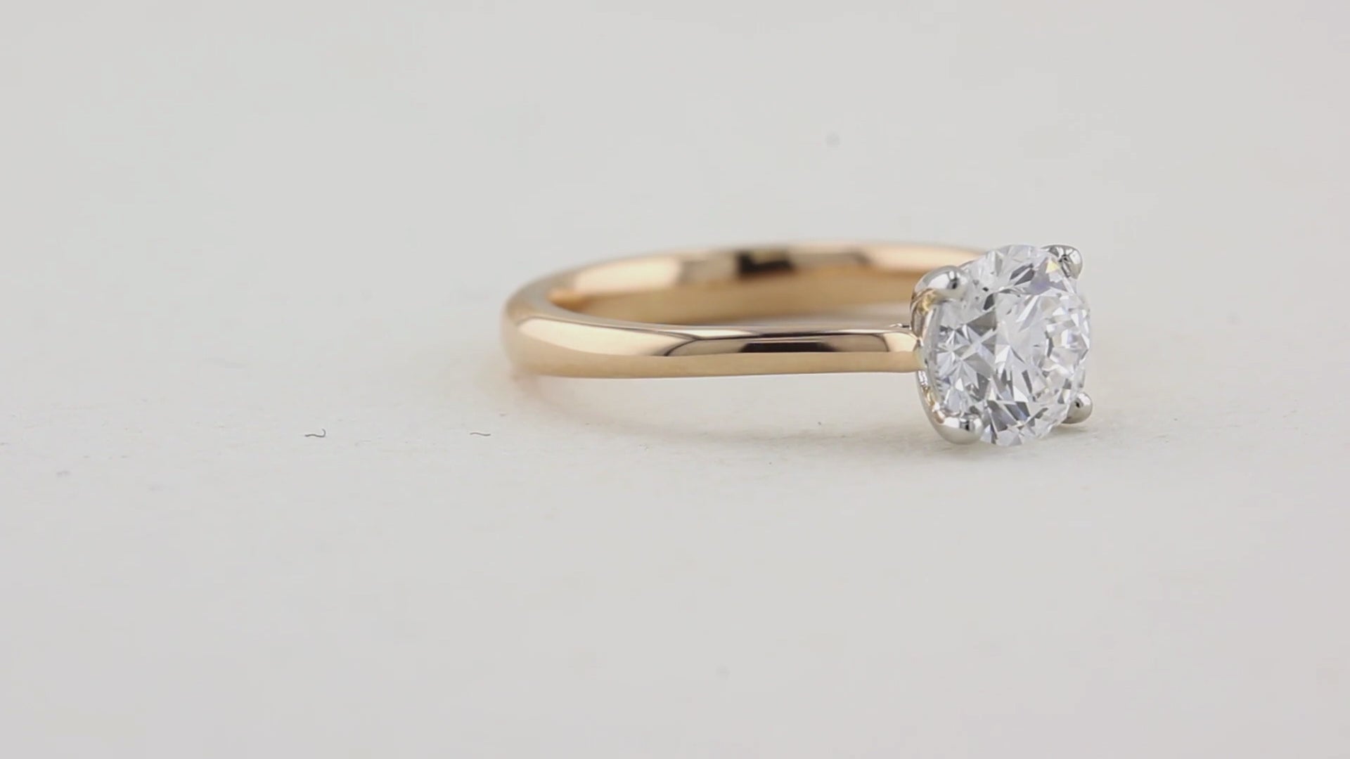 1.16ct Diamond Rose Gold Solitaire Ring