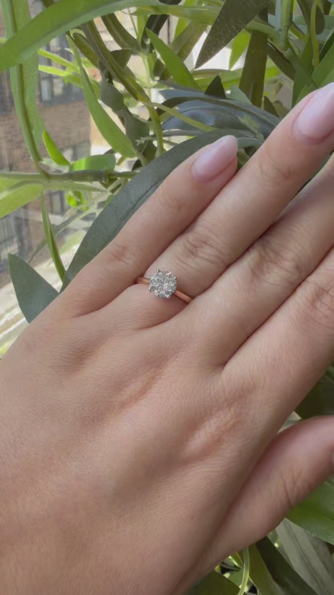 1.16ct Diamond Rose Gold Solitaire Ring