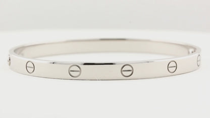 Cartier Classic White Gold Love Bracelet - Size 20