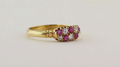 Victorian Ruby &amp; Diamond Dress Ring