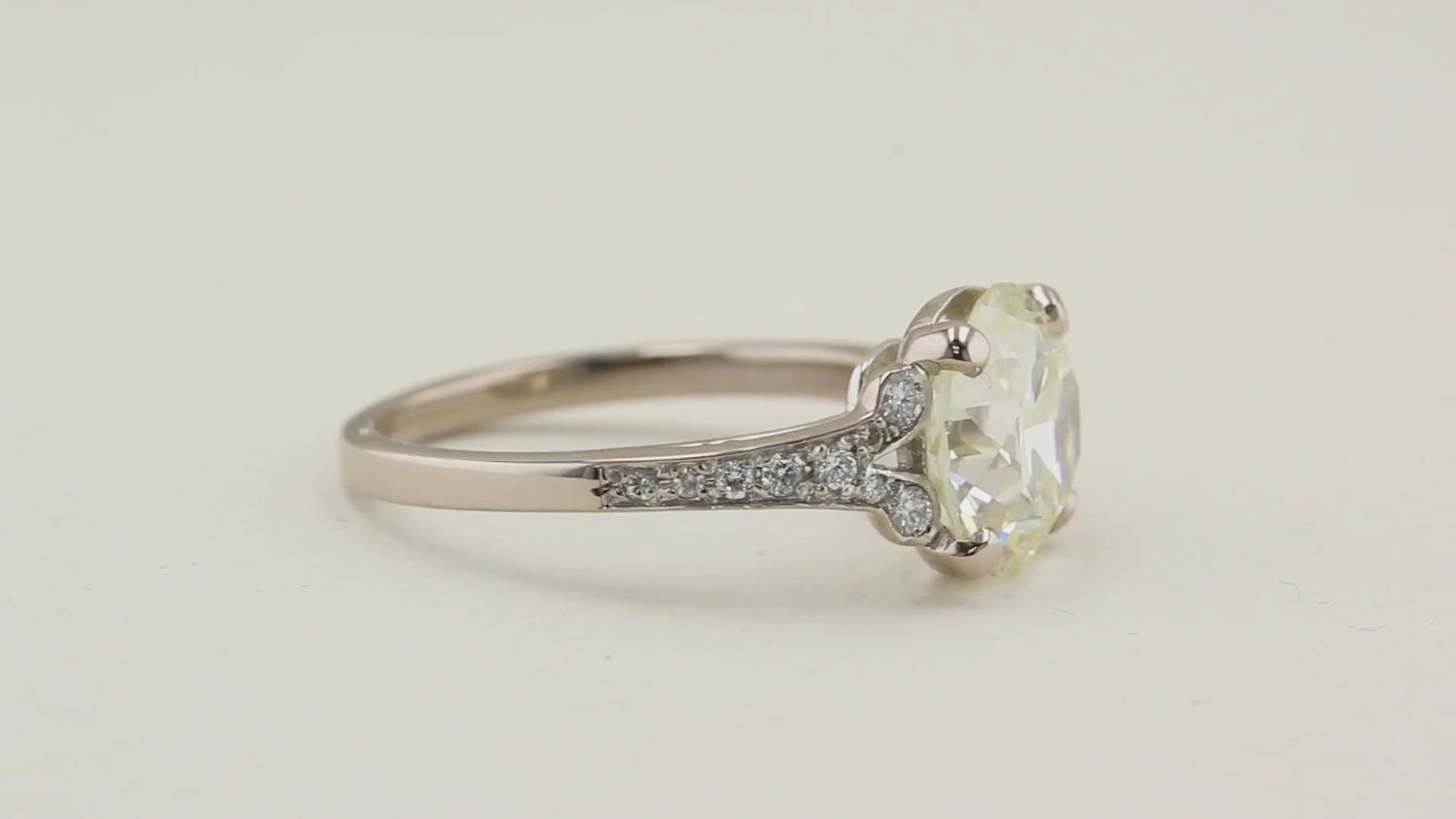 3.47ct Old Cut Diamond Ring