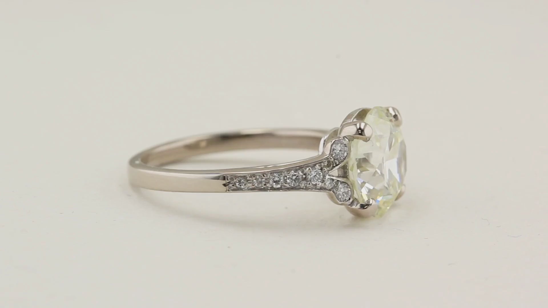 3.47ct Old Cut Diamond Ring