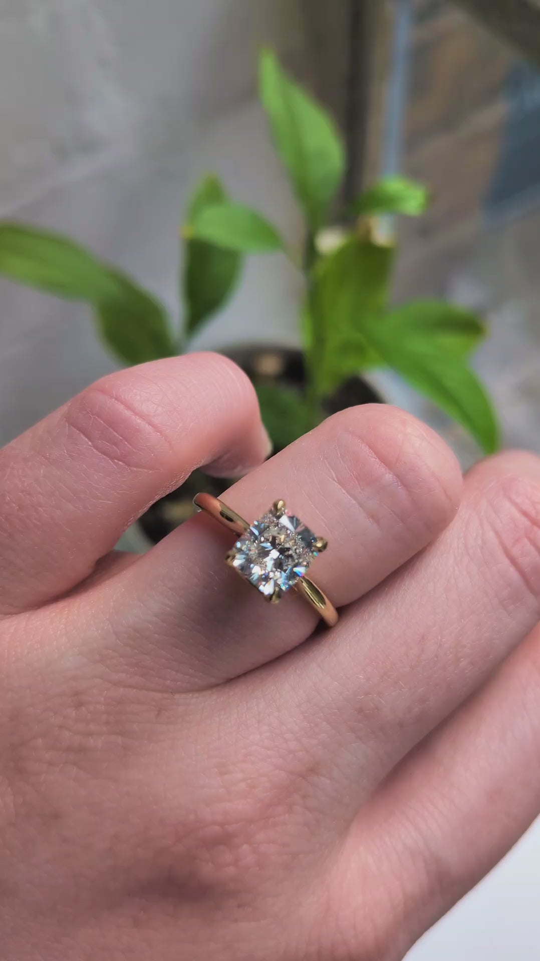 1.80ct Cushion Cut Diamond Ring