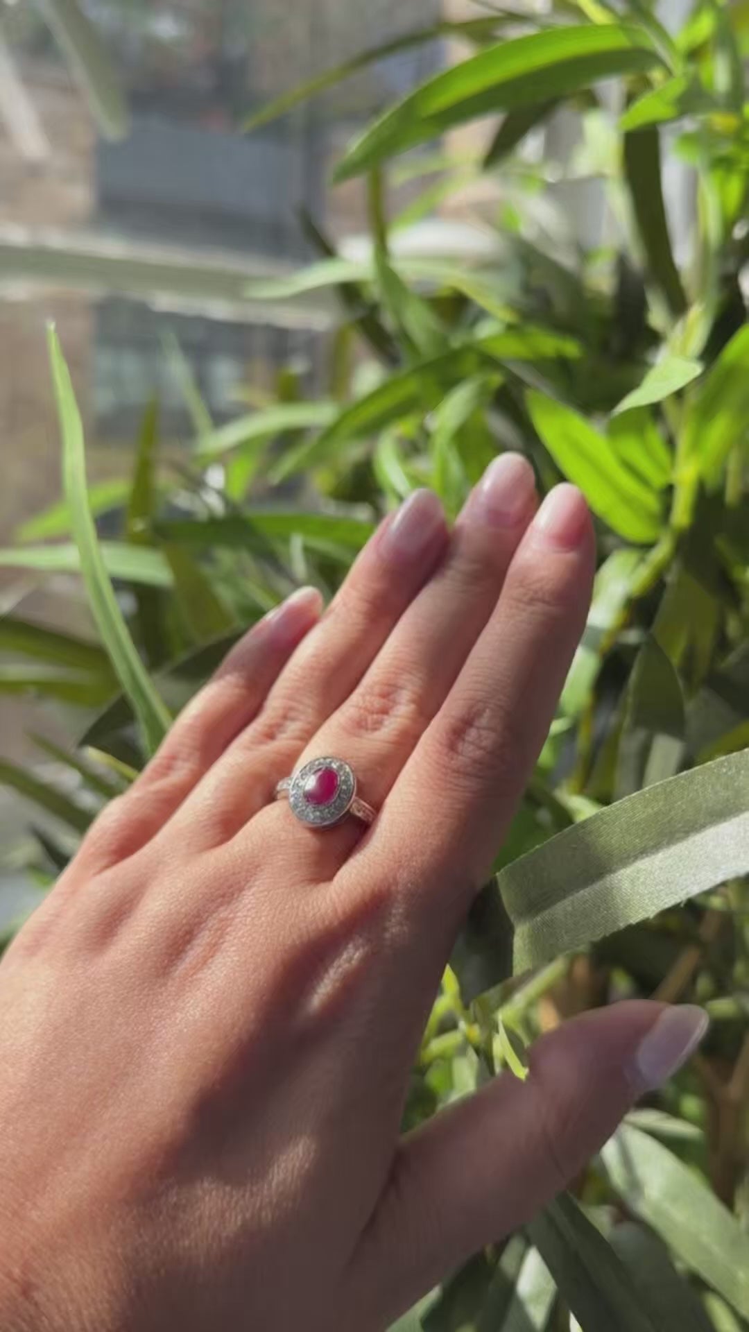 No-Heat Burma Ruby &amp; Diamond Ring