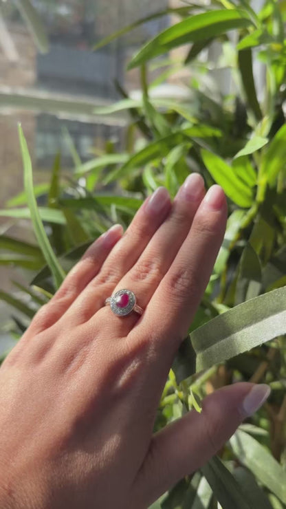 No-Heat Burma Ruby &amp; Diamond Ring