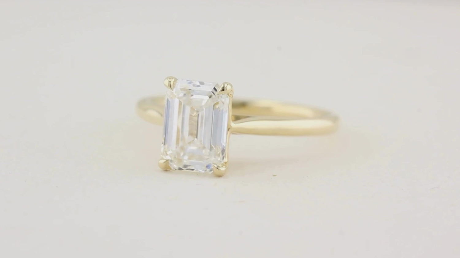 Timeless Emerald Cut Diamond Solitaire Engagement Ring