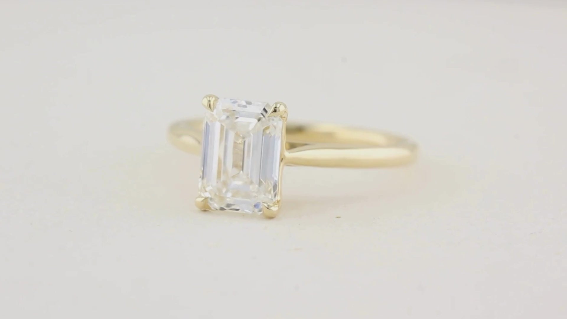 Timeless Emerald Cut Diamond Solitaire Engagement Ring