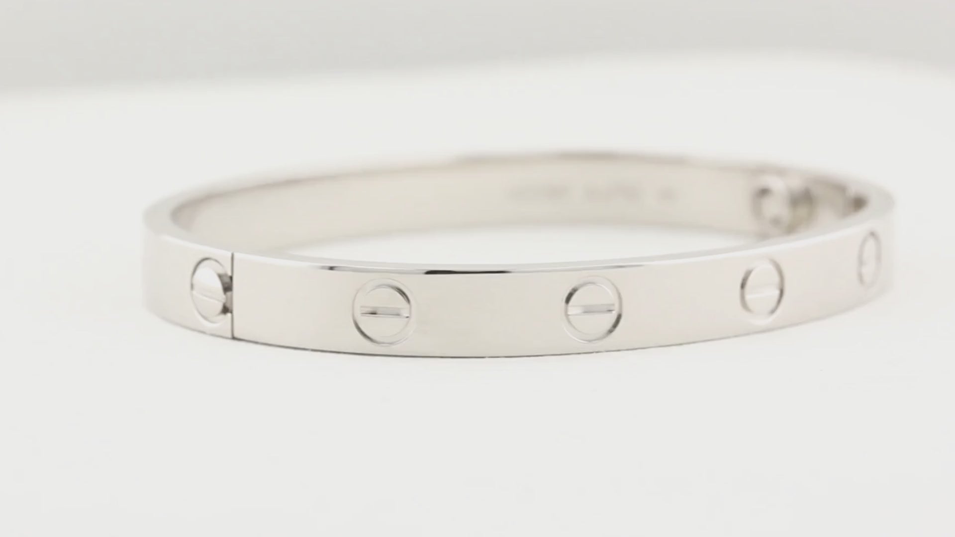 Cartier Classic White Gold Love Bracelet - Size 16