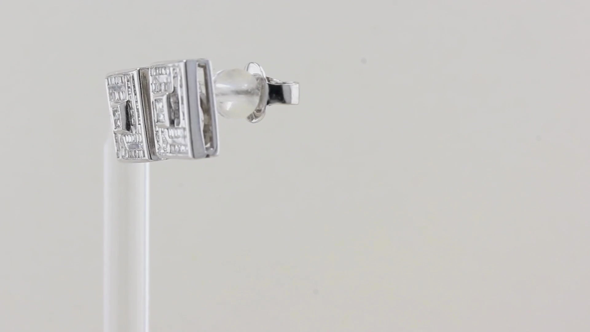 Custom Cut Amity and Baguette Diamond Earrings Designed by Johanna Lumley