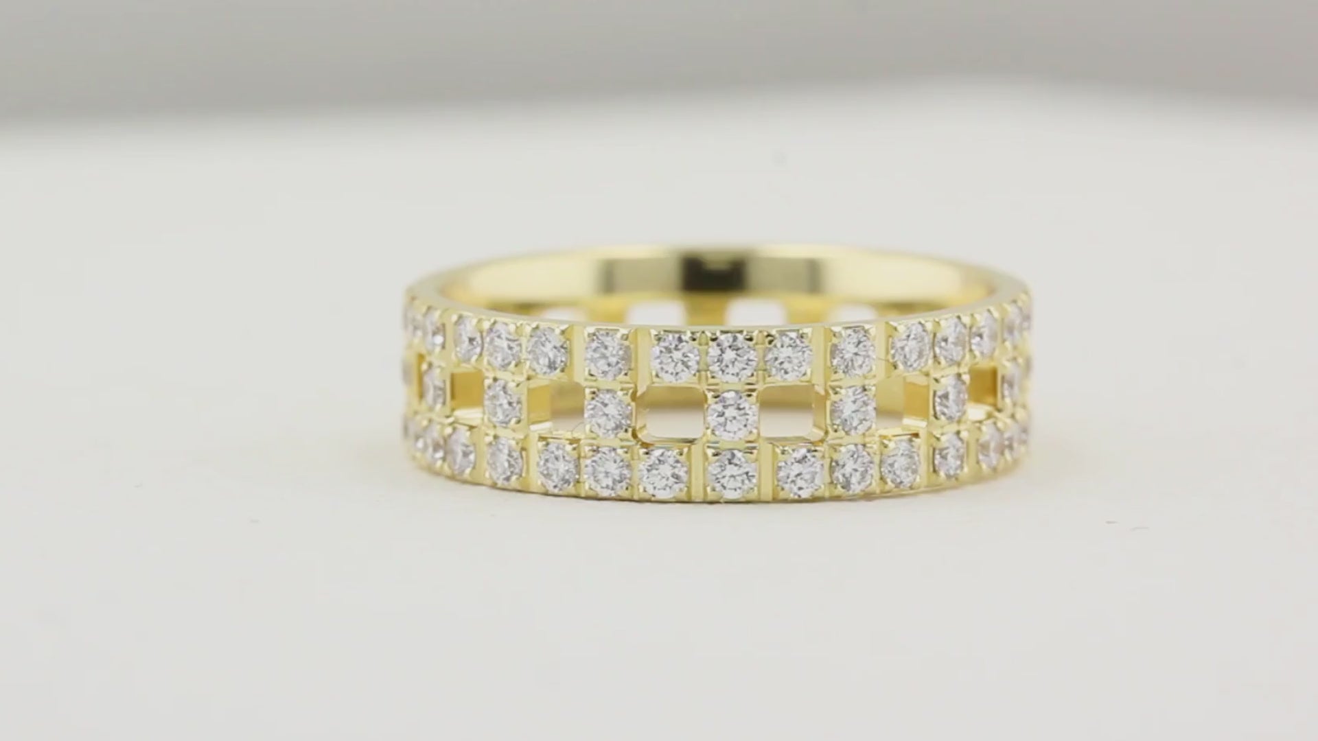 Tiffany &amp; Co. T True Wide Ring with Pave Diamonds