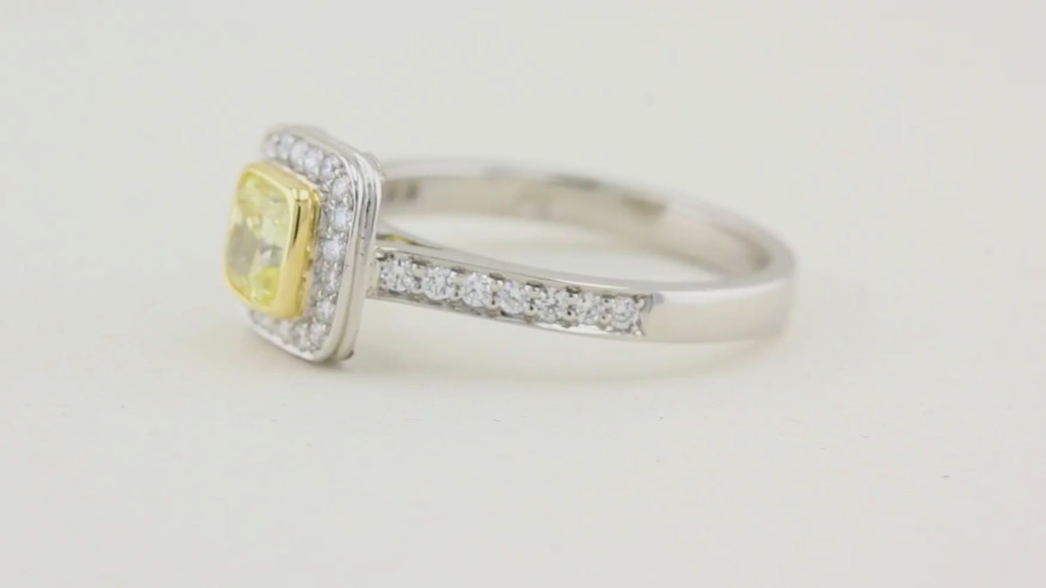 Yellow Diamond Cluster Ring