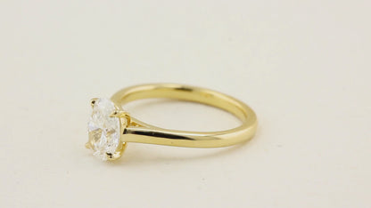 1.01ct Oval Diamond Solitaire Ring